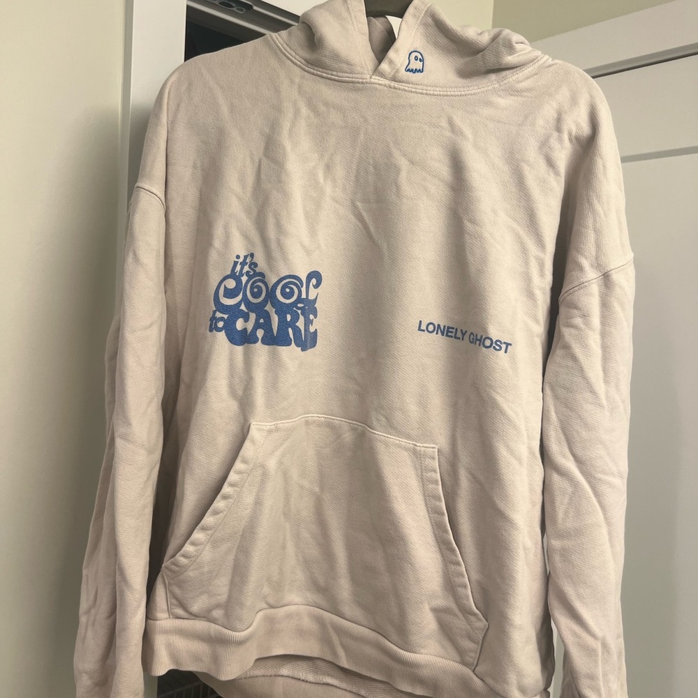 Lonely Ghost Cream Hoodie Unisex